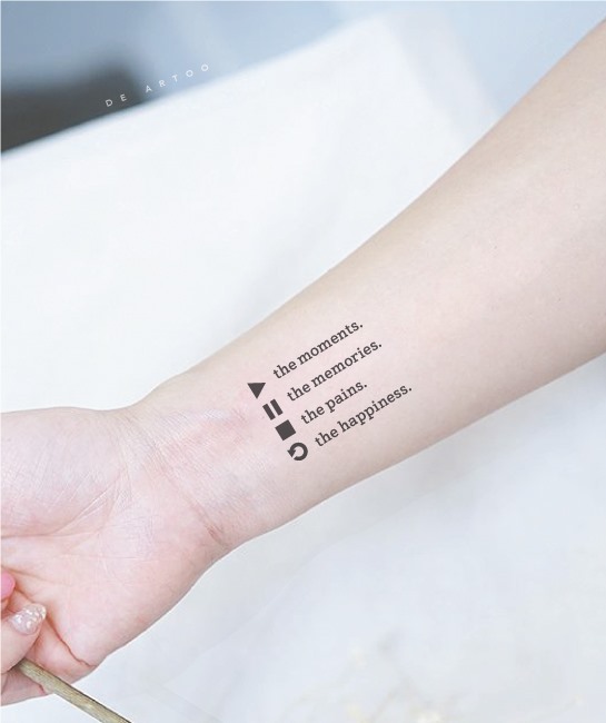 Buy Play Pause Tattoo Online In India  Etsy India